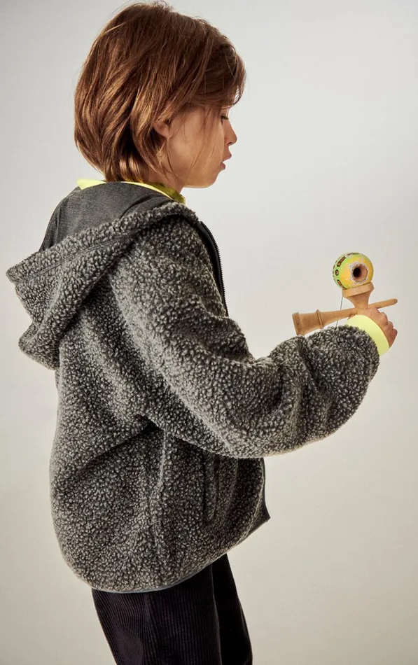 Jacket Hoktown Melange Charcoal Kids American Vintage Jackets and Coats Jacket Hoktown Melange Charcoal Kids American Vintage Jackets and Coats