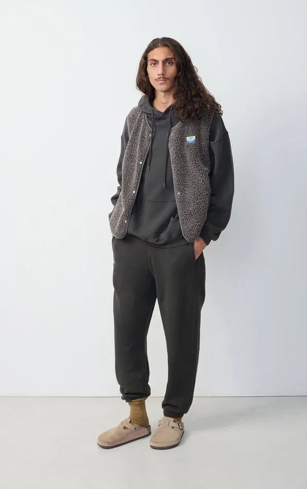 Jacket Hoktown Melange Charcoal Men American Vintage Jackets and Blazers