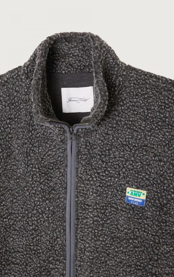 Jacket Hoktown Melange Charcoal Men American Vintage Jackets and Blazers