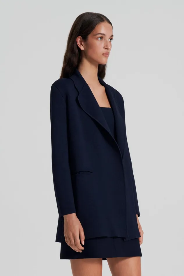 Jackets Women Scanlan Theodore CREPE KNIT LOOSE TAILORED JACKET Navy Jackets Women Scanlan Theodore CREPE KNIT LOOSE TAILORED JACKET Navy