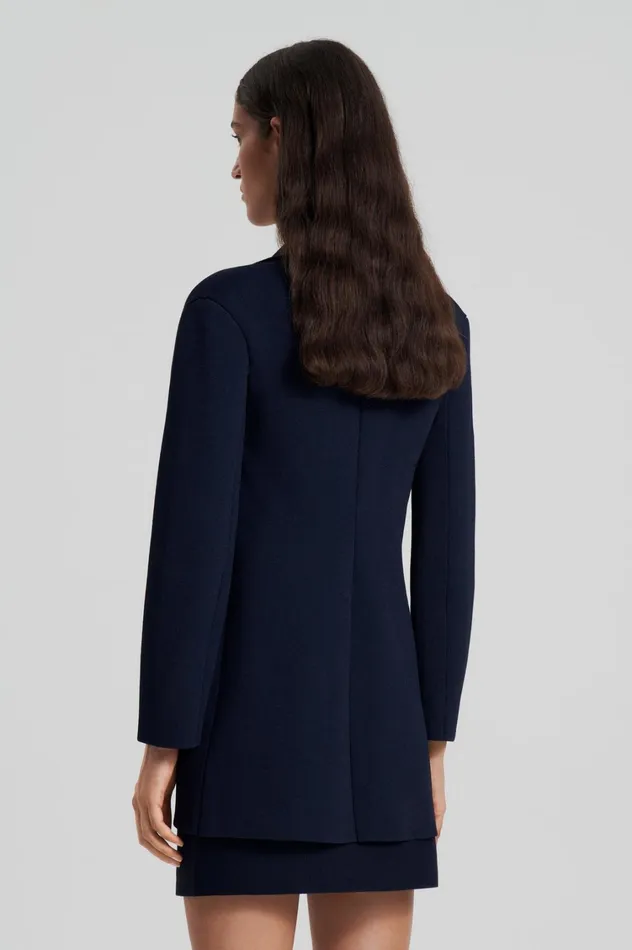 Jackets Women Scanlan Theodore CREPE KNIT LOOSE TAILORED JACKET Navy Jackets Women Scanlan Theodore CREPE KNIT LOOSE TAILORED JACKET Navy