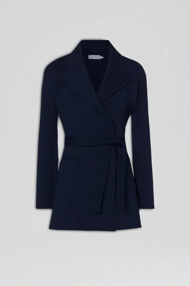 Jackets Women Scanlan Theodore CREPE KNIT LOOSE TAILORED JACKET Navy Jackets Women Scanlan Theodore CREPE KNIT LOOSE TAILORED JACKET Navy