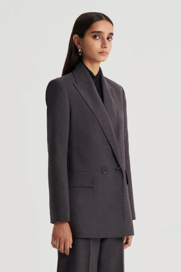 Jackets Women Scanlan Theodore STRIPE TAILORED JACKET Grey Jackets Women Scanlan Theodore STRIPE TAILORED JACKET Grey