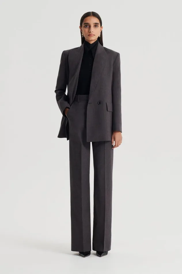 Jackets Women Scanlan Theodore STRIPE TAILORED JACKET Grey Jackets Women Scanlan Theodore STRIPE TAILORED JACKET Grey