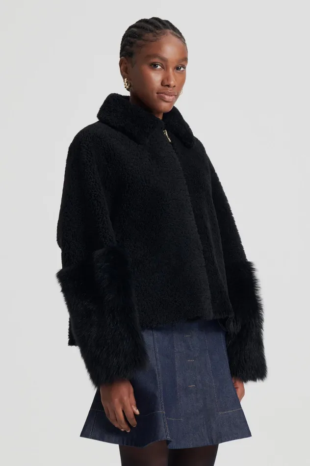 Jackets Women Scanlan Theodore TOSCANA TRAPEZE JACKET Black Jackets Women Scanlan Theodore TOSCANA TRAPEZE JACKET Black