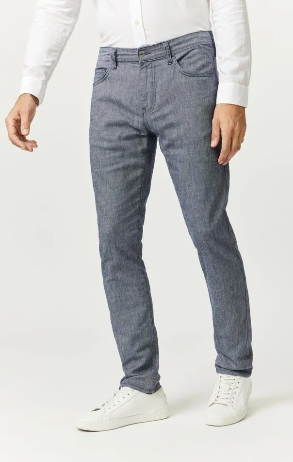 Jake Slim Leg In Indigo Linen Men Mavi Jeans Pants Jake Slim Leg In Indigo Linen Men Mavi Jeans Pants