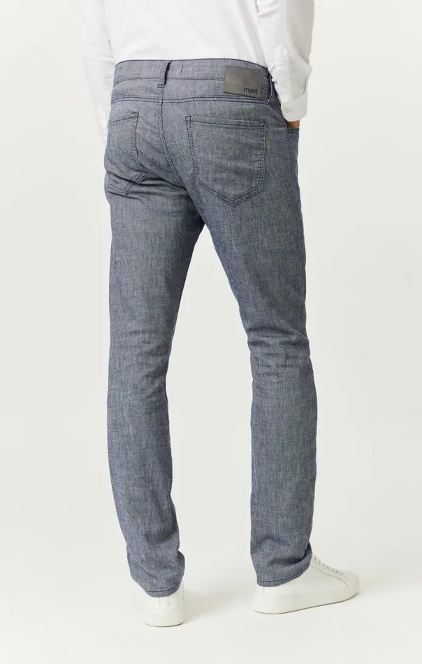 Jake Slim Leg In Indigo Linen Men Mavi Jeans Pants Jake Slim Leg In Indigo Linen Men Mavi Jeans Pants