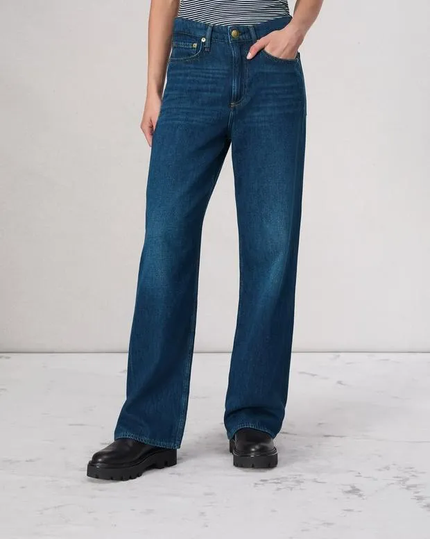 Jeans Women Rag and Bone Logan WideLeg Jean Rigid Denim Annalise