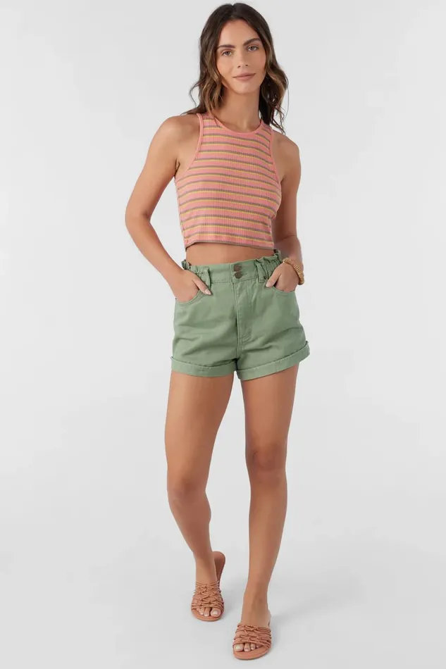 JESSE DAYBREAK STRIPE KNIT TOP Burnt Coral Women O039NEILL Collections