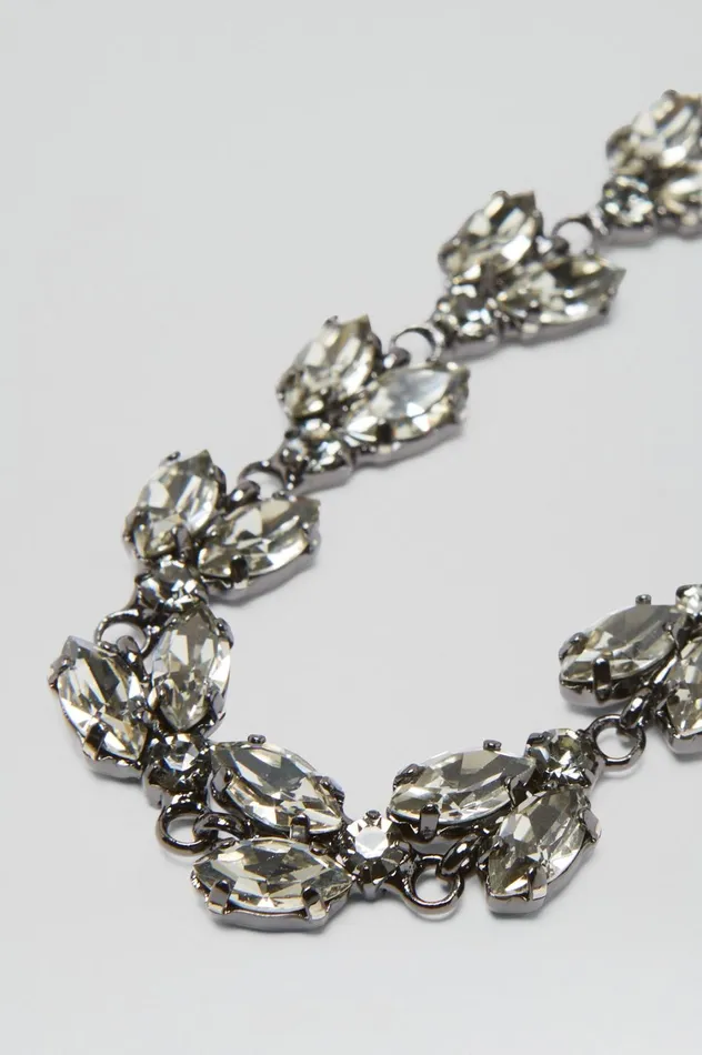 Jewelry Women Scanlan Theodore CRYSTAL LEAF CHOKER Blackdiamond Jewelry Women Scanlan Theodore CRYSTAL LEAF CHOKER Blackdiamond