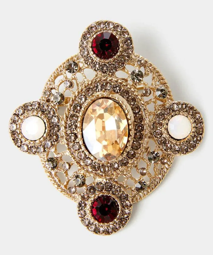 Joe Browns Accessories and Jewellery Women A Touch Of Vintage Brooch Set Gold Multi Joe Browns Accessories and Jewellery Women A Touch Of Vintage Brooch Set Gold Multi