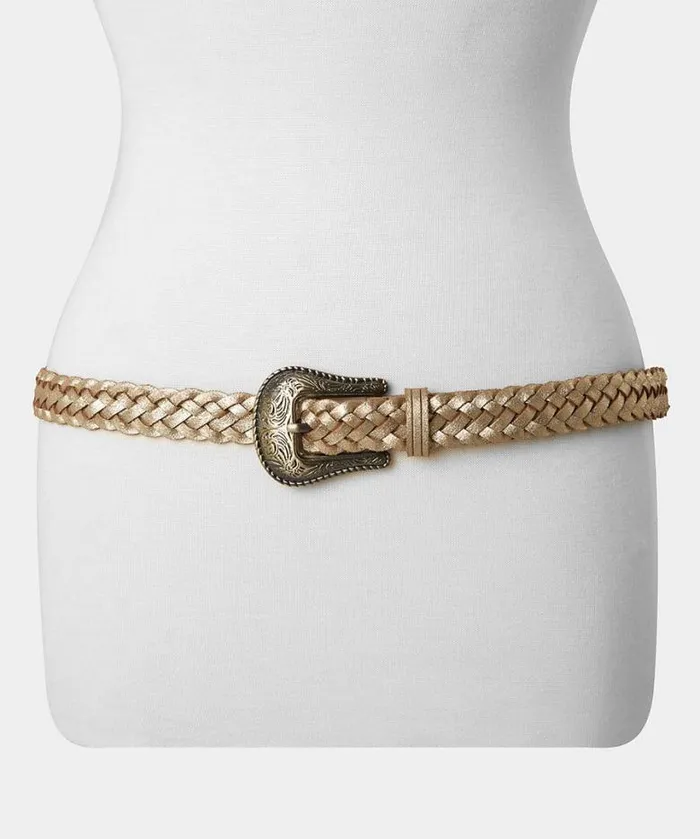 Joe Browns Accessories and Jewellery Women Western Shimmer Suede Belt Gold Joe Browns Accessories and Jewellery Women Western Shimmer Suede Belt Gold