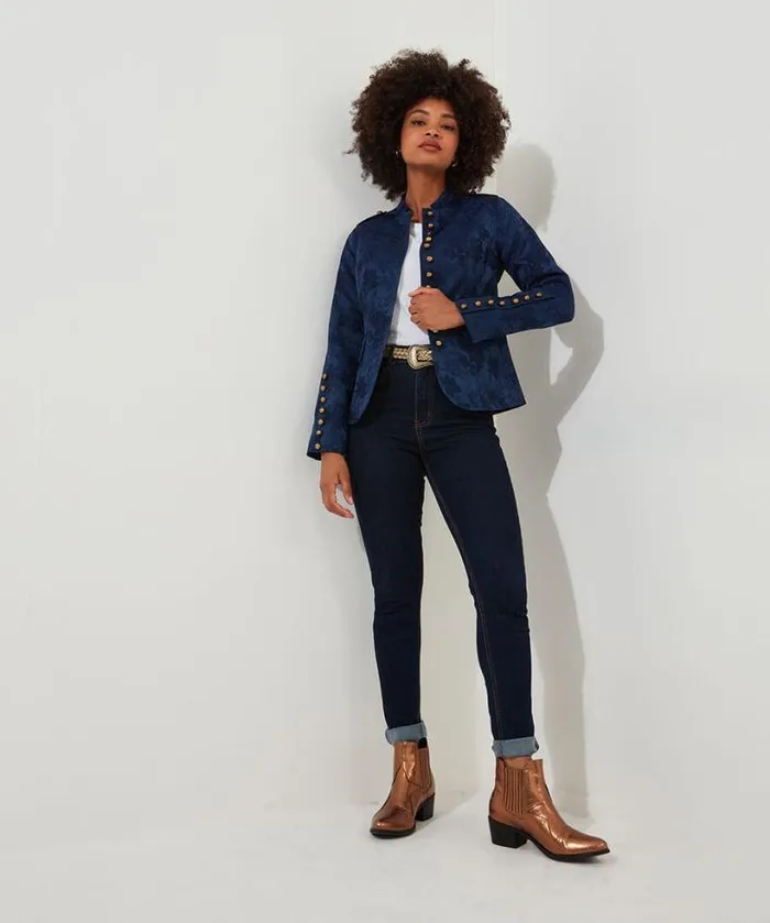 Joe Browns Blazers Women Must Have Military Jacquard Jacket Blue