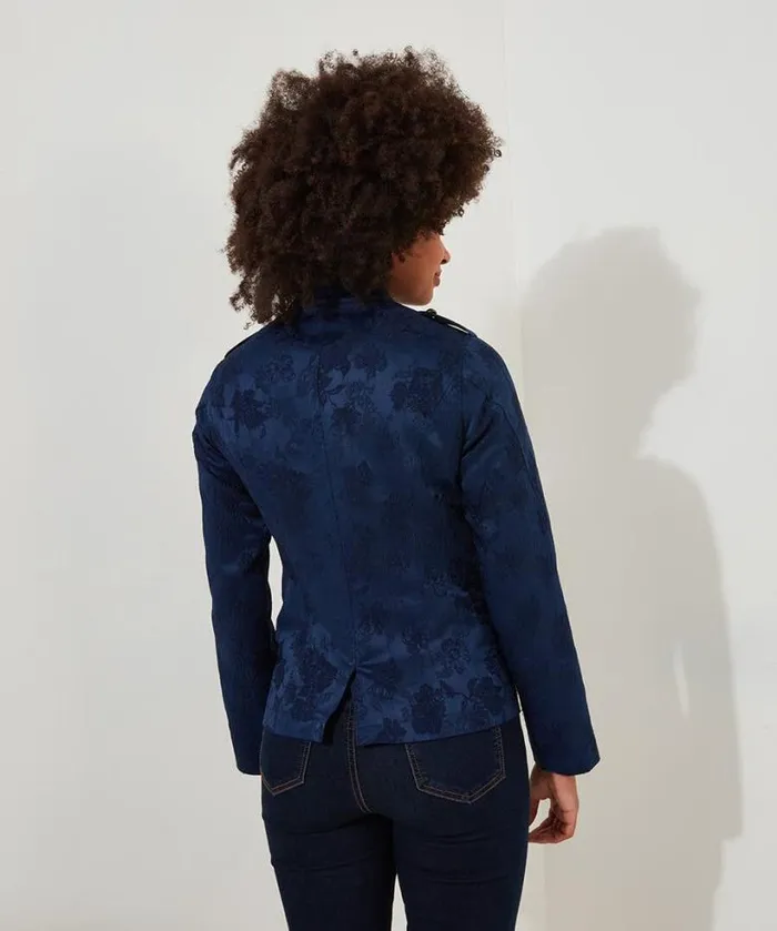 Joe Browns Blazers Women Must Have Military Jacquard Jacket Blue