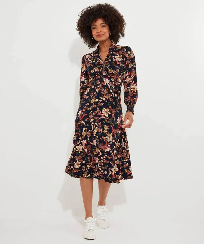 Joe Browns Dresses Women Autumn Days Jersey Dress Navy