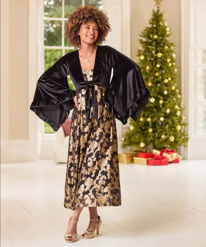 Joe Browns Dresses Women Belle Jacquard And Velvet Dress Black Joe Browns Dresses Women Belle Jacquard And Velvet Dress Black