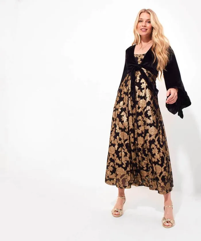 Joe Browns Dresses Women Belle Jacquard And Velvet Dress Black Joe Browns Dresses Women Belle Jacquard And Velvet Dress Black