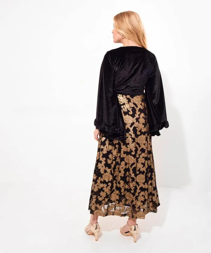 Joe Browns Dresses Women Belle Jacquard And Velvet Dress Black Joe Browns Dresses Women Belle Jacquard And Velvet Dress Black