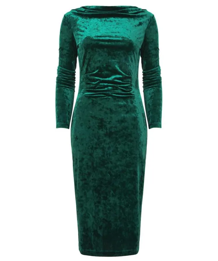 Joe Browns Dresses Women Curiously Crushed Velvet Dress Green Joe Browns Dresses Women Curiously Crushed Velvet Dress Green