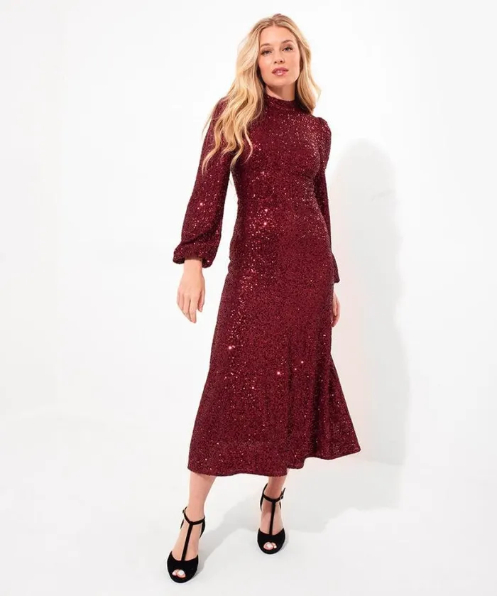 Joe Browns Dresses Women Lucille Sequin Dress Red