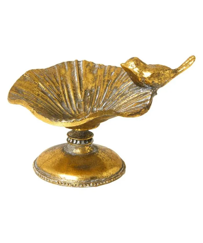 Joe Browns Home Accessories Homeware Beautiful Bird Flower Trinket Dish Gold