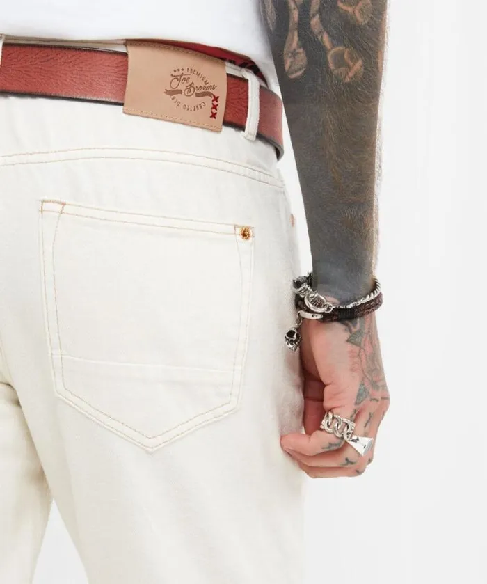 Joe Browns Jeans and Trousers Men Sensational Slim Jeans Ecru Joe Browns Jeans and Trousers Men Sensational Slim Jeans Ecru