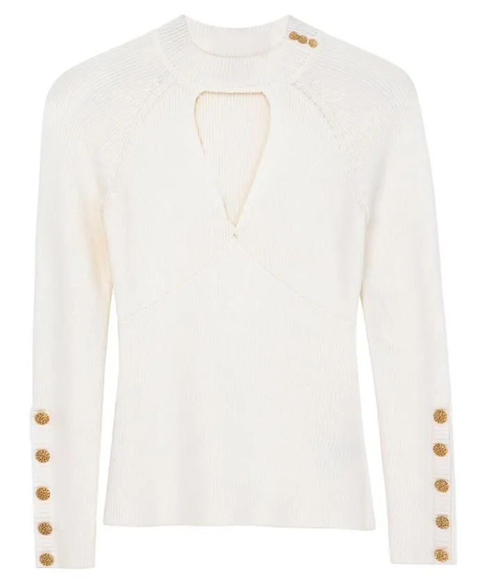 Joe Browns Knitwear and Cardigans Women Feeling Fancy Keyhole Jumper Cream Joe Browns Knitwear and Cardigans Women Feeling Fancy Keyhole Jumper Cream