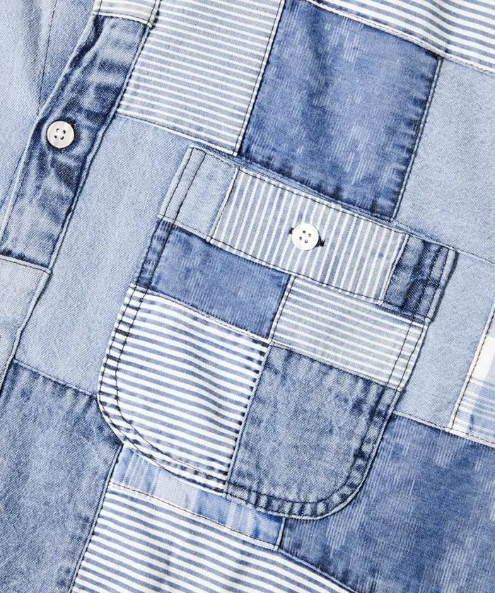 Joe Browns Shirts Men Perfect Patchwork Shirt Blue Joe Browns Shirts Men Perfect Patchwork Shirt Blue