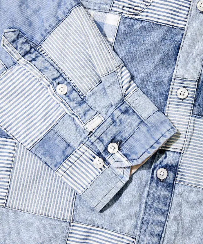 Joe Browns Shirts Men Perfect Patchwork Shirt Blue Joe Browns Shirts Men Perfect Patchwork Shirt Blue