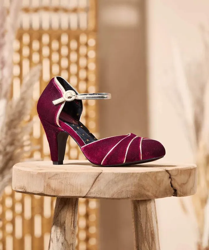 Joe Browns Shoes Sandals and Boots Women Midnight Hour Velvet Deco Shoes Dark Red Joe Browns Shoes Sandals and Boots Women Midnight Hour Velvet Deco Shoes Dark Red