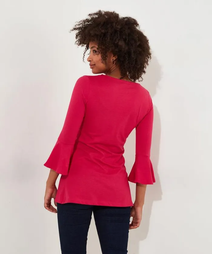 Joe Browns Tops Tunics and Blouses Women Beautiful Button Longline Jersey Top Pink