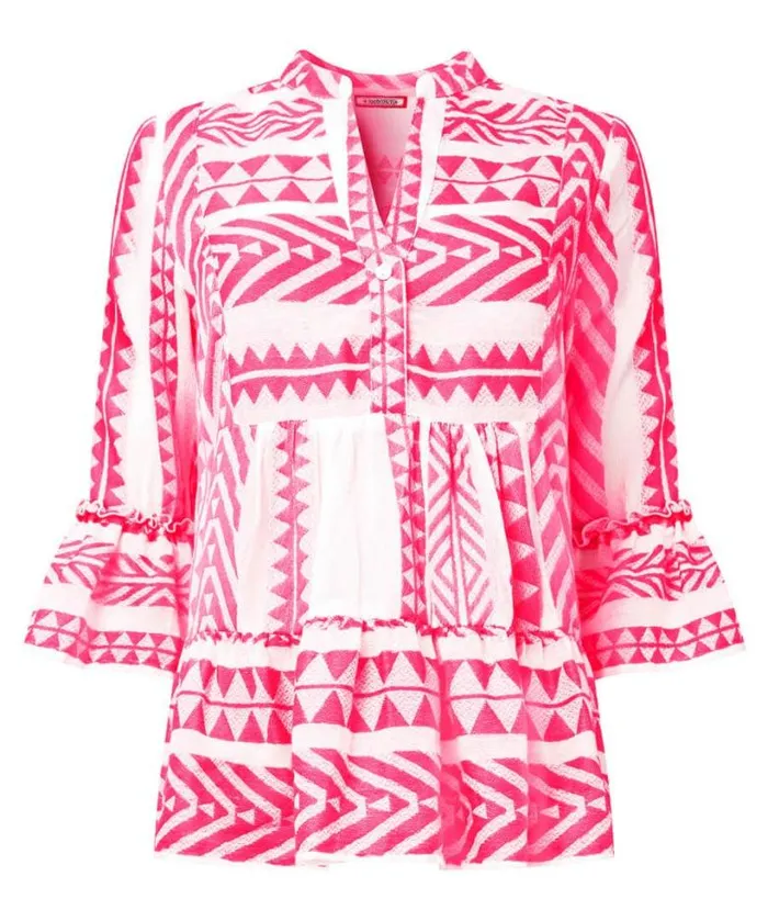 Joe Browns Tops Tunics and Blouses Women Joyful Jacquard Top Pink Joe Browns Tops Tunics and Blouses Women Joyful Jacquard Top Pink