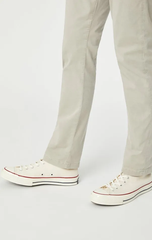 Johnny Slim Leg Chino In Stone Grey Sateen Twill Men Mavi Jeans Pants