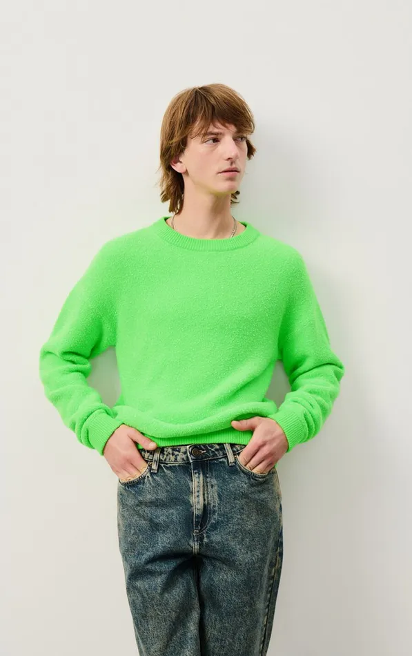 Jumper Blimy Flashy Green Men American Vintage Jumpers and Cardigans