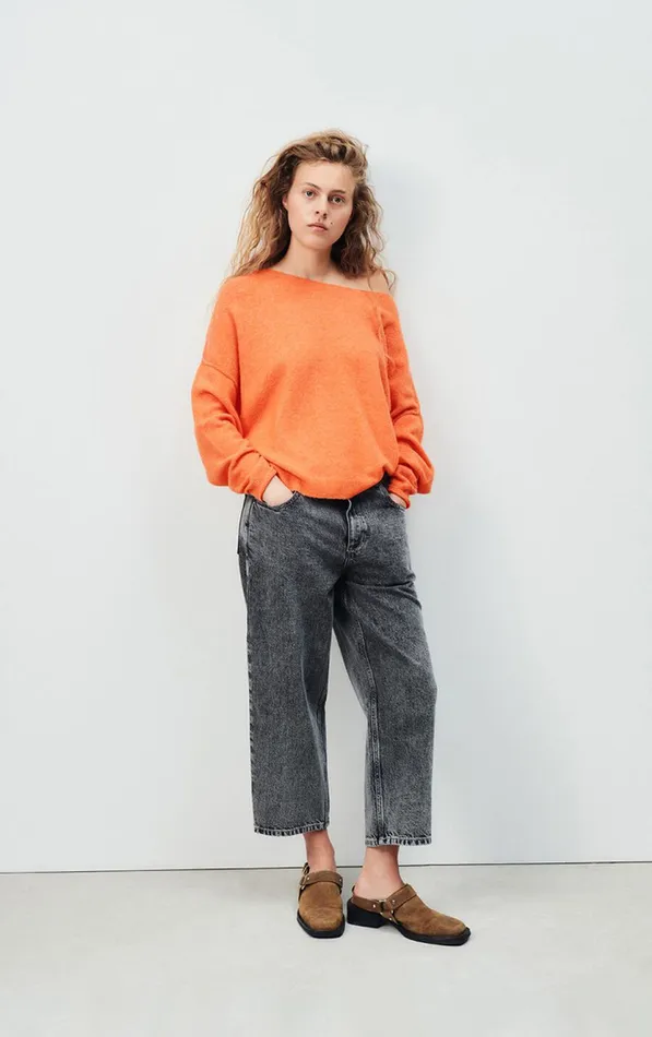Jumper Damsville Apricotine Melange Women American Vintage Jumpers and Cardigans Jumper Damsville Apricotine Melange Women American Vintage Jumpers and Cardigans