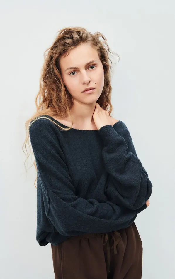 Jumper Damsville Navy Blue Black Melange Women American Vintage Jumpers and Cardigans Jumper Damsville Navy Blue Black Melange Women American Vintage Jumpers and Cardigans