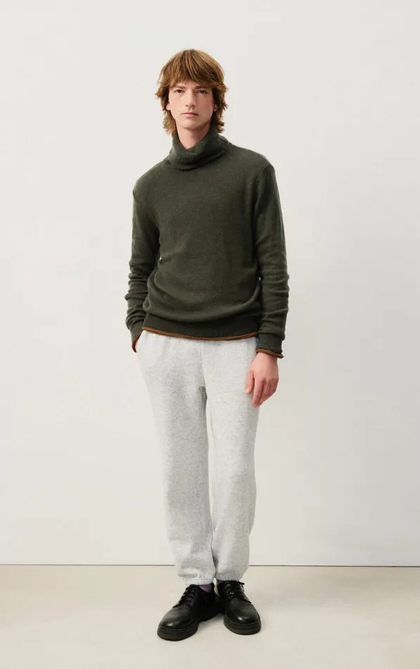 Jumper Falyday Seaweed Black Melange Men American Vintage Jumpers and Cardigans