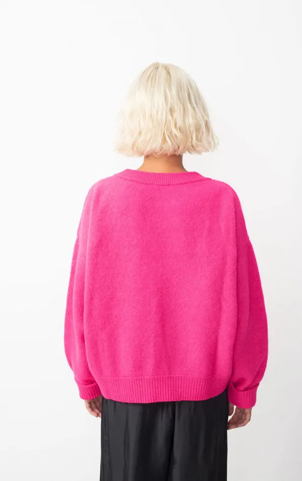 Jumper Vitow Neon Pink Melange Women American Vintage Jumpers and Cardigans Jumper Vitow Neon Pink Melange Women American Vintage Jumpers and Cardigans