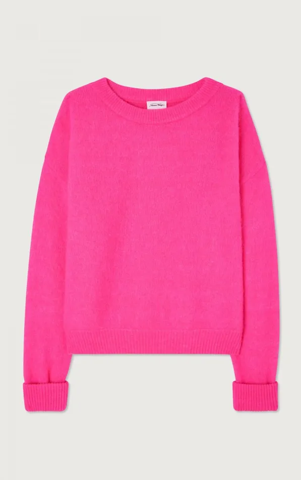 Jumper Vitow Neon Pink Melange Women American Vintage Jumpers and Cardigans Jumper Vitow Neon Pink Melange Women American Vintage Jumpers and Cardigans
