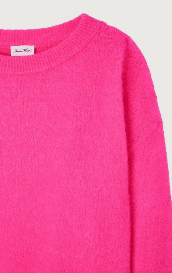 Jumper Vitow Neon Pink Melange Women American Vintage Jumpers and Cardigans Jumper Vitow Neon Pink Melange Women American Vintage Jumpers and Cardigans
