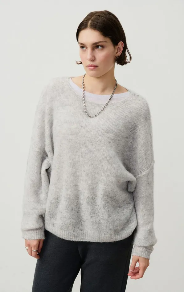 Jumper Yanbay Heather Grey Women American Vintage Jumpers and Cardigans