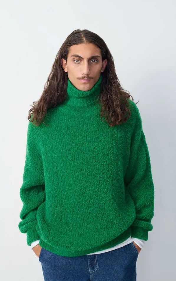 Jumper Zolly Melange Basil Men American Vintage Jumpers and Cardigans