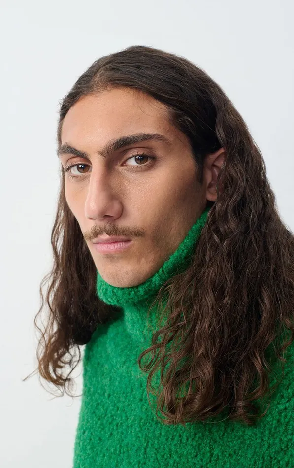 Jumper Zolly Melange Basil Men American Vintage Jumpers and Cardigans