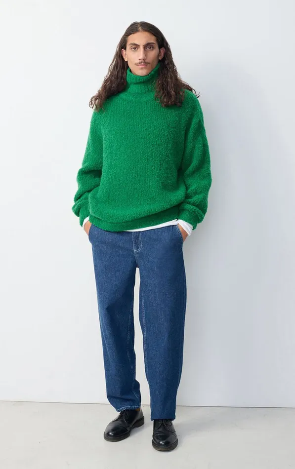 Jumper Zolly Melange Basil Men American Vintage Jumpers and Cardigans