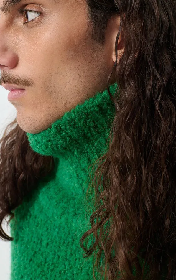 Jumper Zolly Melange Basil Men American Vintage Jumpers and Cardigans