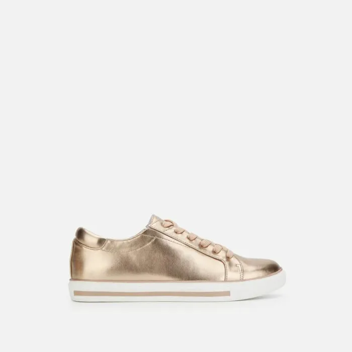 Kam Stripe Metallic Sneaker Rose Gold Women Kenneth Cole Sneakers