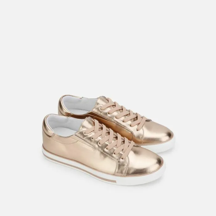 Kam Stripe Metallic Sneaker Rose Gold Women Kenneth Cole Sneakers