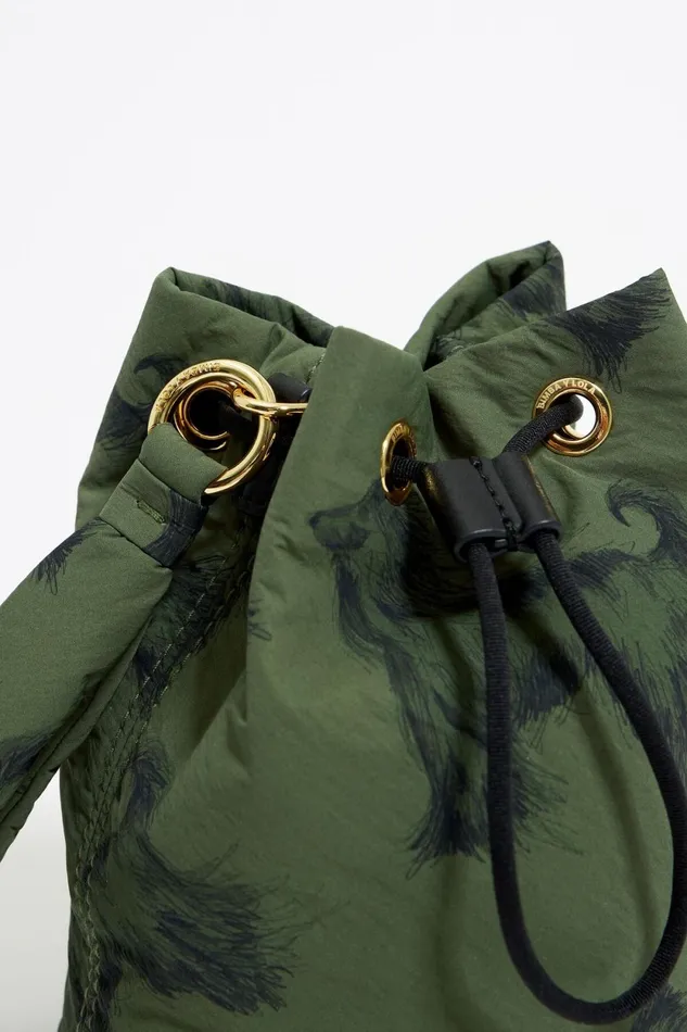 Khaki Pencil Greyhound Print Nylon Bucket Bag Galgo Lapiz Green Women Bimba Y Lola Mini Bags Khaki Pencil Greyhound Print Nylon Bucket Bag Galgo Lapiz Green Women Bimba Y Lola Mini Bags