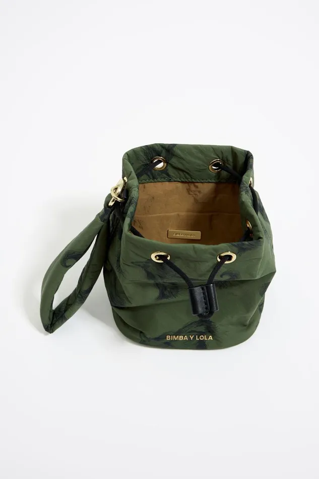 Khaki Pencil Greyhound Print Nylon Bucket Bag Galgo Lapiz Green Women Bimba Y Lola Mini Bags Khaki Pencil Greyhound Print Nylon Bucket Bag Galgo Lapiz Green Women Bimba Y Lola Mini Bags
