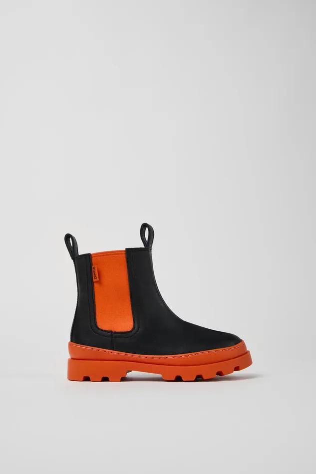 Kids Brutus Black Leather Chelsea Boots For Kids Camper Boots Kids Brutus Black Leather Chelsea Boots For Kids Camper Boots